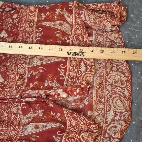 Lucky Brand Floral Blouse Size Medium - Picture 6 of 6